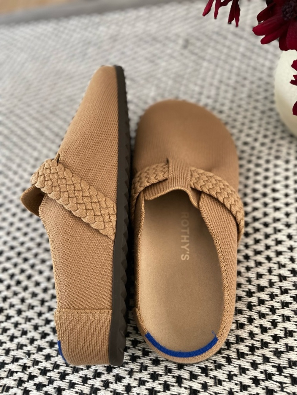 Rothy's The Braid Casual Clog Merino Wool Butternut Size 9 Beige - Picture 6 of 8